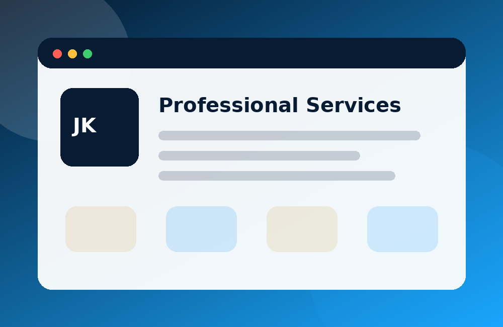 Professional services website demo preview