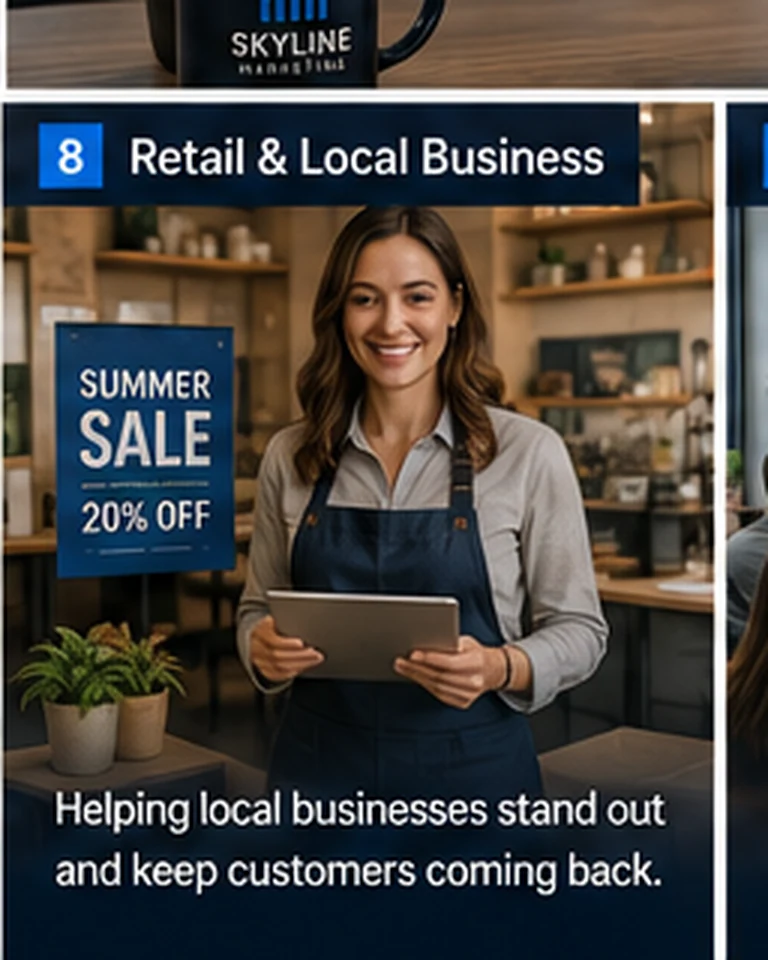 Retail and local business marketing support