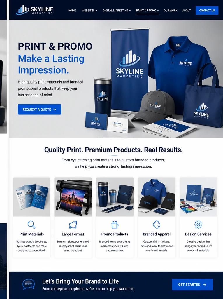 Skyline Marketing branded print and promotional products preview